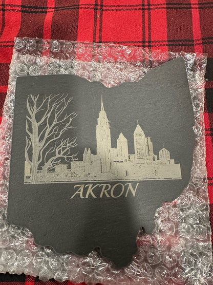 Ohio Shaped slate Trivet/Hot plate
