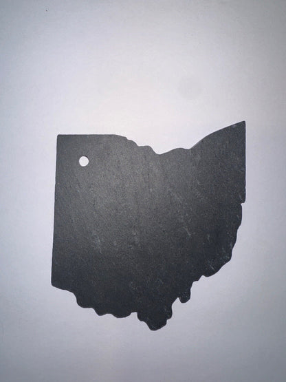 Slate ohio shaped ornament